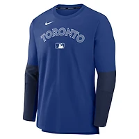 Pull léger Nike Dri-FIT pour homme, collection authentique des Blue Jays de Toronto, bleu royal/bleu marine
