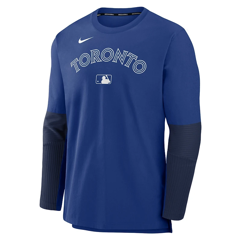 Men's Nike Royal/Navy Toronto Blue Jays Authentic Collection Player Dri-FIT Lightweight Pullover