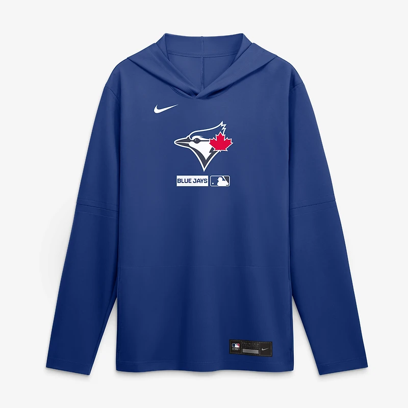 T-shirt à capuche manches longues Nike Royal Toronto Blue Jays Authentic Collection Dri-FIT pour homme
