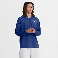 Pull-over Nike Dri-FIT à demi-zip raglan de la collection Authentic des Blue Jays Toronto (bleu royal) pour homme