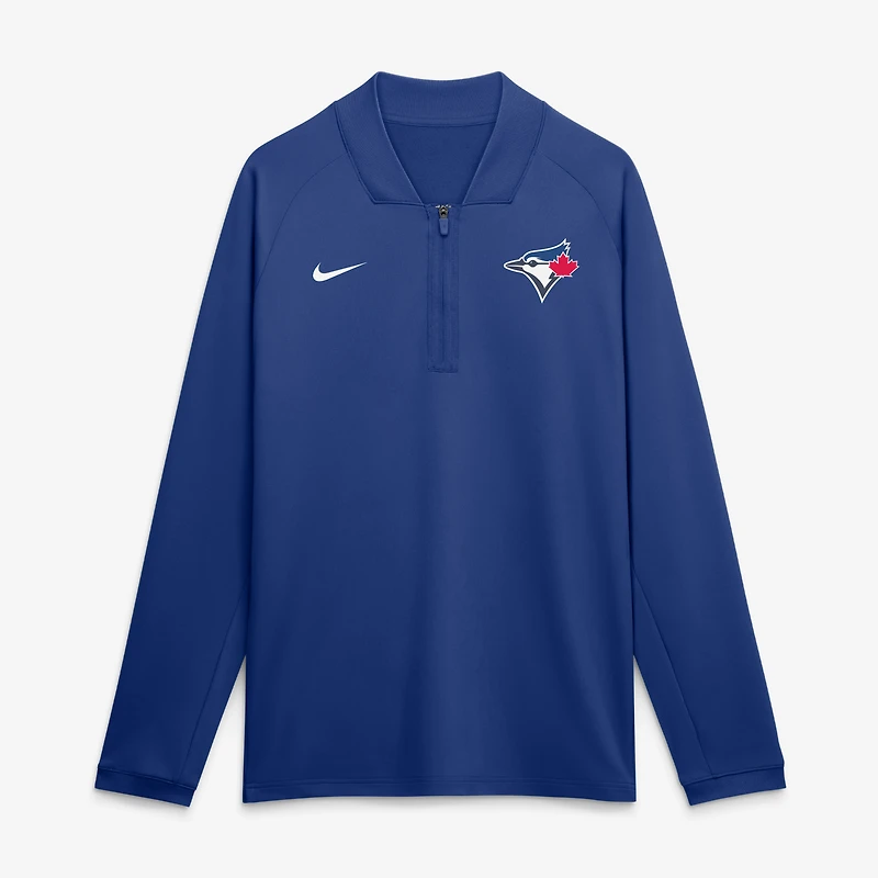 Men's Nike Royal Toronto Blue Jays Authentic Collection Dri-FIT Raglan Half-Zip Pullover