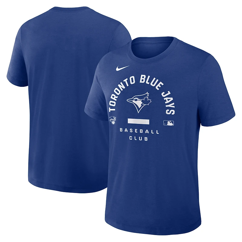 T-shirt Nike Royal Toronto Blue Jays Authentic Collection Early Work Tri-Blend Dri-FIT pour homme