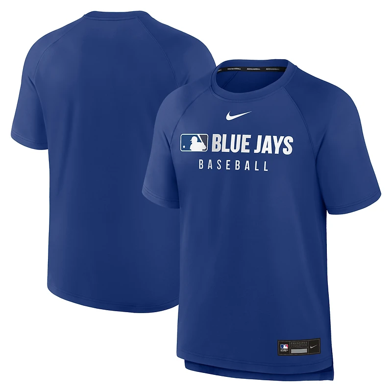 Men's Nike Royal Toronto Blue Jays Authentic Collection Pregame Raglan Dri-FIT T-Shirt