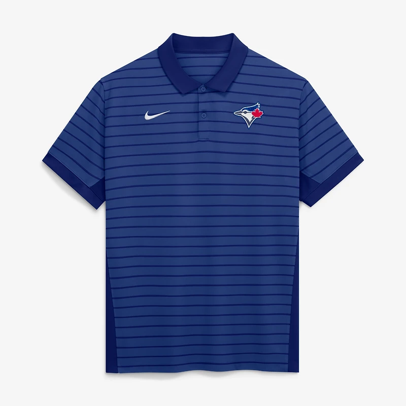 Men's Nike Royal Toronto Blue Jays Authentic Collection Striped Victory Dri-FIT Polo