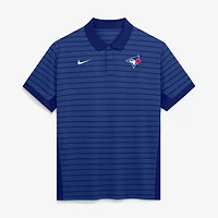 Men's Nike Royal Toronto Blue Jays Authentic Collection Striped Victory Dri-FIT Polo