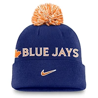 Men's Nike  Royal Toronto Blue Jays Peak Cuffed Knit Hat with Pom