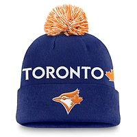 Bonnet à revers Nike Blue Jays de Toronto bleu royal pour homme avec pompon