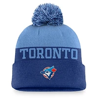 Men's Nike Royal Toronto Blue Jays Rewind Peak Cuffed Knit Hat with Pom