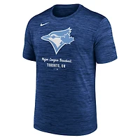 T-shirt Nike Velocity Dri-FIT bleu royal des Blue Jays de Toronto pour homme