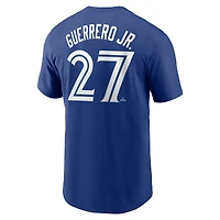 T-shirt Nike pour homme avec nom et numéro de Vladimir Guerrero Jr. Royal Toronto Blue Jays Fuse