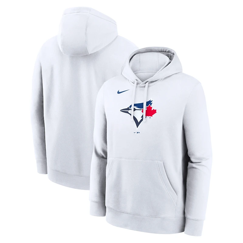 Sweat à capuche Nike blanc pour homme avec logo des Blue Jays de Toronto