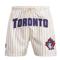 Short tissé classique rétro à fines rayures crème Pro Standard des Blue Jays de Toronto pour hommes