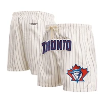 Short à fines rayures crème Pro Standard des Blue Jays de Toronto pour hommes