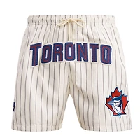 Short à fines rayures crème Pro Standard des Blue Jays de Toronto pour hommes