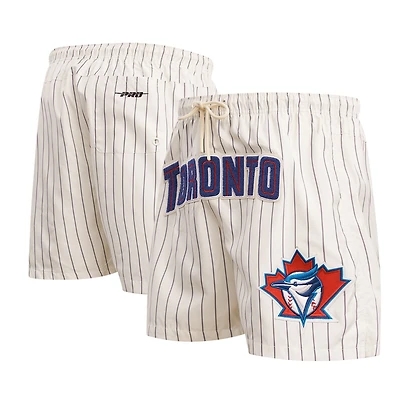 Short à fines rayures crème Pro Standard des Blue Jays de Toronto pour hommes