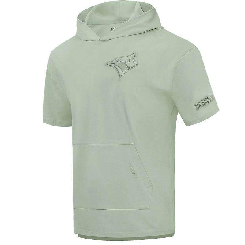 Men's Pro Standard Light Green Toronto Blue Jays Neutral Short Sleeve Pullover Hoodie