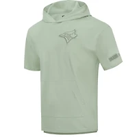 Men's Pro Standard Light Green Toronto Blue Jays Neutral Short Sleeve Pullover Hoodie