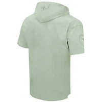 Men's Pro Standard Light Green Toronto Blue Jays Neutral Short Sleeve Pullover Hoodie