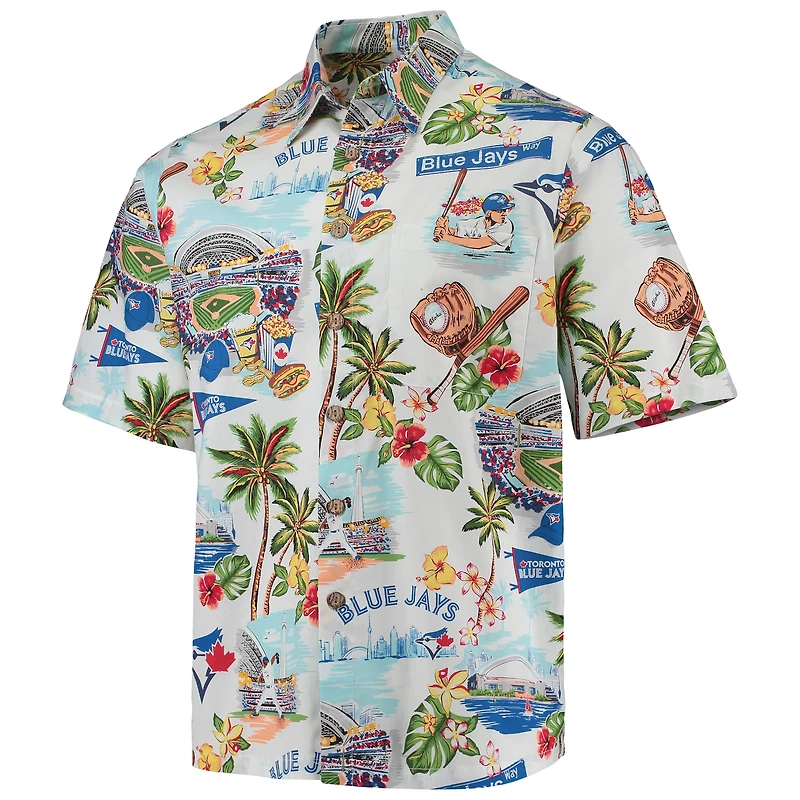 Chemise boutonnée Scenic des Blue Jays de Toronto Reyn Spooner pour homme, blanc