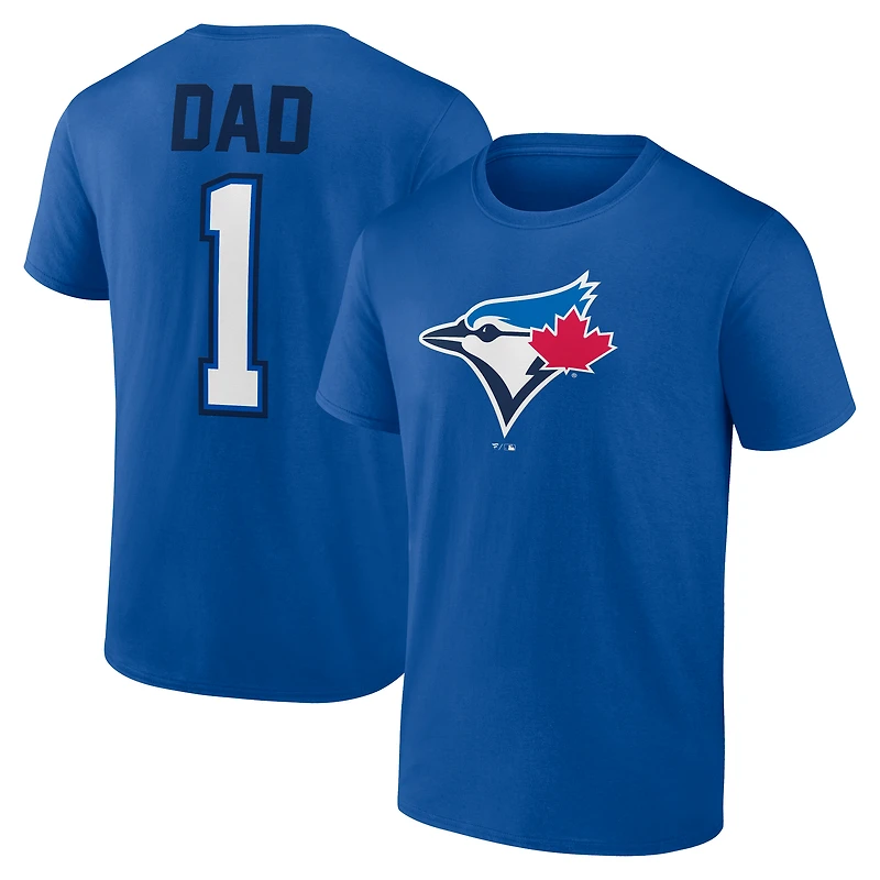 Men's Royal Toronto Blue Jays Father's Day Name & Number T-Shirt