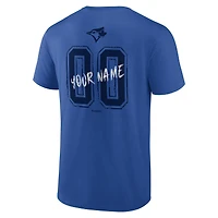 T-shirt personnalisé pour homme Royal Toronto Blue Jays Hustle avec nom et numéro