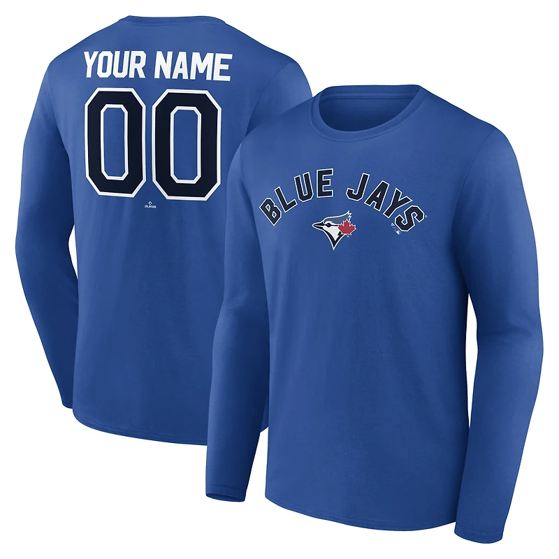 Men's Royal Toronto Blue Jays Winning Streak Custom Long Sleeve T-Shirt