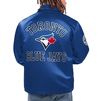 Veste d'entraîneur à bouton-pression complète Starter Royal Toronto Blue Jays Option Route pour hommes