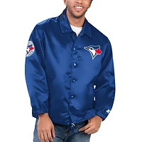 Veste d'entraîneur à bouton-pression complète Starter Royal Toronto Blue Jays Option Route pour hommes
