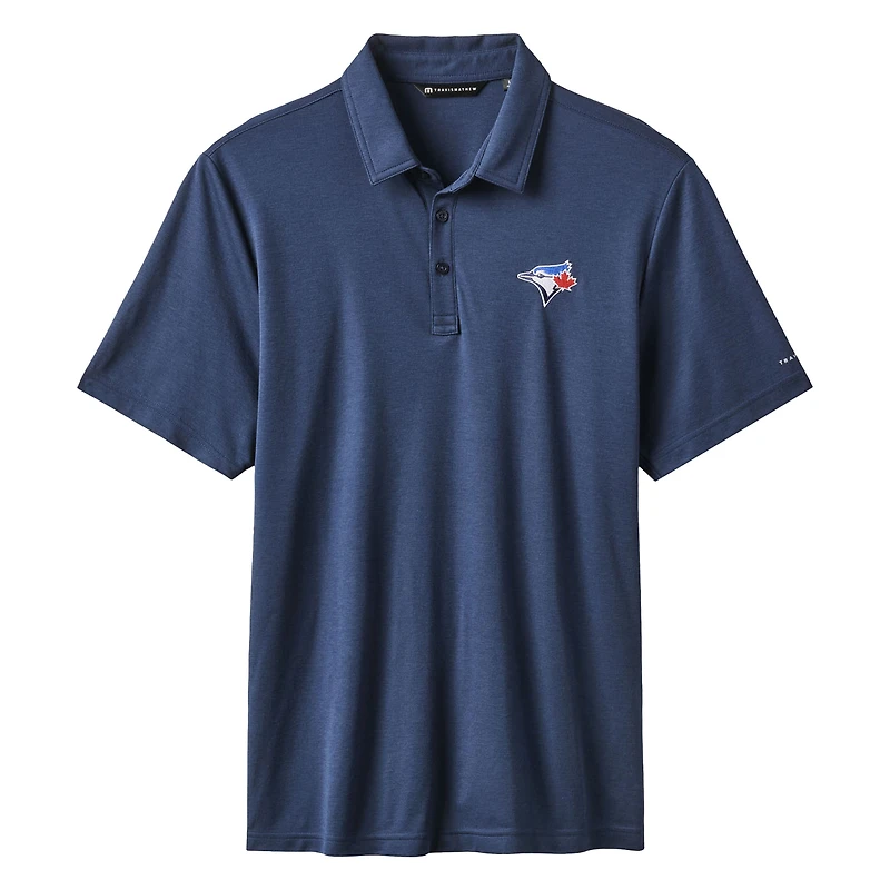 Polo bleu marine TravisMathew pour homme, motif tri-mélange, les éliminatoires des Blue Jays de Toronto