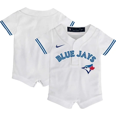 Newborn & Infant Nike White Toronto Blue Jays Official Jersey - Romper