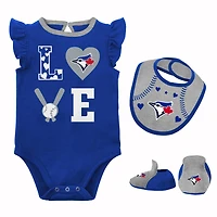 Nouveau-né et bébé Bleu Toronto Blue Jays Love of Baseball - Body Bib & Bootie Set