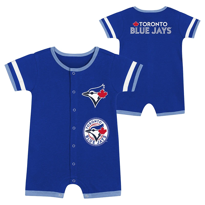 Newborn  Royal Toronto Blue Jays Double Hit Coveralls