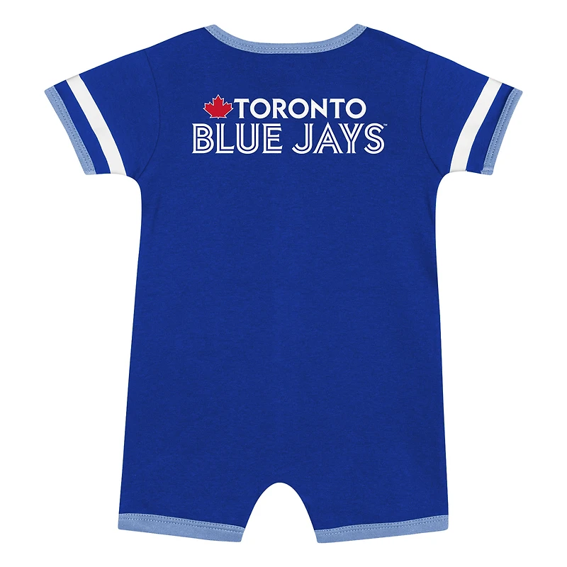 Newborn  Royal Toronto Blue Jays Double Hit Coveralls