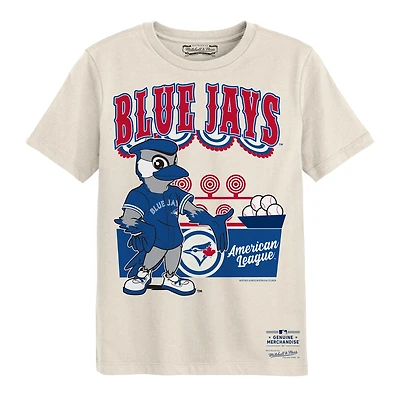 Preschool Mitchell & Ness  Cream Toronto Blue Jays Step Back Up T-Shirt