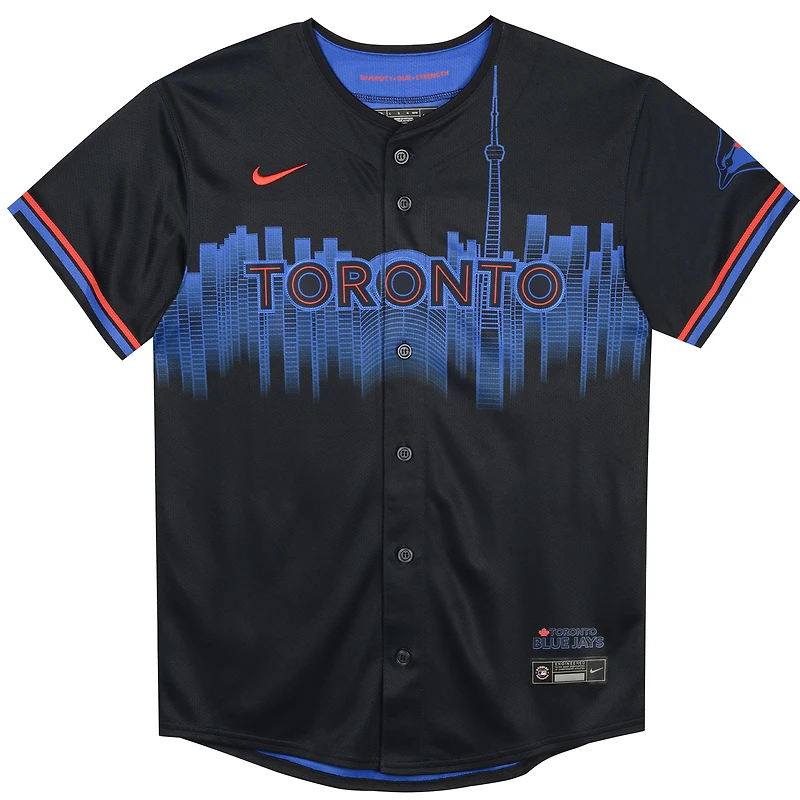 Maillot Nike bleu marine pour enfants d'âge préscolaire des Blue Jays de Toronto 2024 City Connect Limited