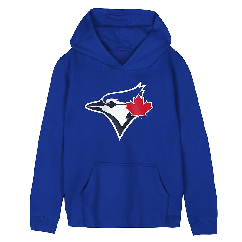 Sweat à capuche en polaire Outerstuff Royal Toronto Blue Jays avec logo principal pour enfants d'âge préscolaire