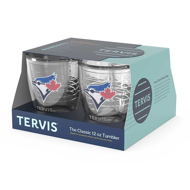 Tervis Blue Jays de Toronto, paquet de quatre 12 oz. Ensemble de gobelets emblème