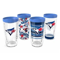 Tervis Blue Jays de Toronto, paquet de quatre 16 oz. Ensemble de gobelets classiques