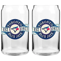 The Sports Vault Toronto Blue Jays 16 oz. Two-Pack Can Glass Set