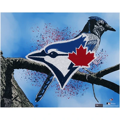 Tirage photo des Blue Jays de Toronto 16" x 20" - Conçu et signé par l'artiste Maz Adams - Édition limitée à 25 exemplaires