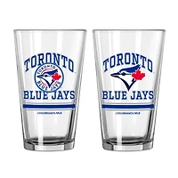 Blue Jays de Toronto 16oz. Verre à pinte, paquet de deux