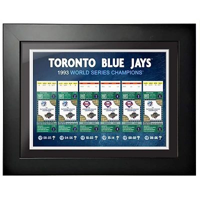 Toronto Blue Jays 1993 World Series Champions - 12'' x 16'' Ticket to History Frame