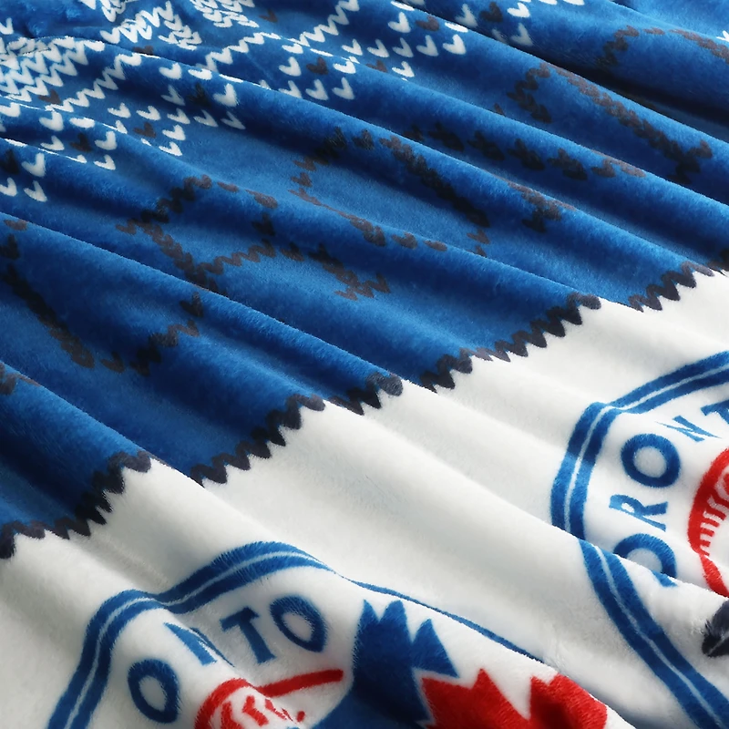 Toronto Blue Jays 2-Pack 50" x 60" Holiday Throw Blanket and Cushion Set