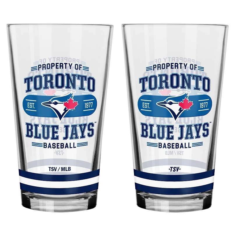Ensemble de 2 verres à mélange des Blue Jays de Toronto