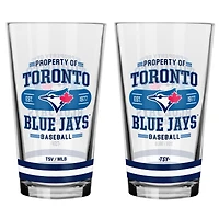 Ensemble de 2 verres à mélange des Blue Jays de Toronto