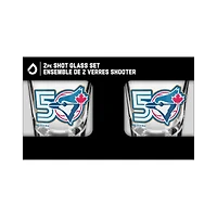 Ensemble de deux verres à liqueur de 6 cl (2 oz) des Blue Jays de Toronto, 50e saison