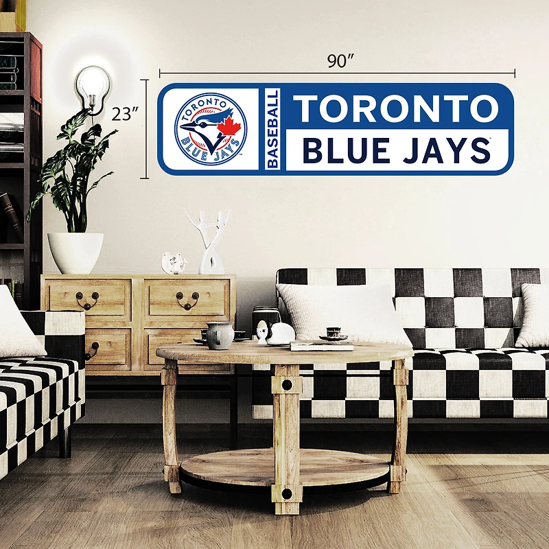 Toronto Blue Jays 90'' x 23'' Team Logo Repositionable Wall - Decal