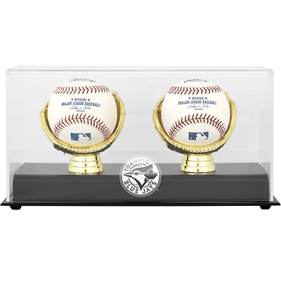 Vitrine de présentation du double logo de baseball des Blue Jays de Toronto avec gant doré