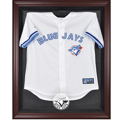 Vitrine de présentation du maillot avec logo encadré en acajou des Blue Jays de Toronto