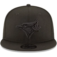 Toronto Blue Jays New Era Black on Black 9FIFTY Team Snapback Adjustable Hat - Black